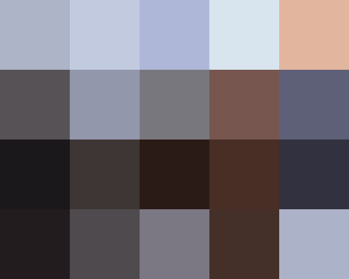 Palette grid for A Simple Plan