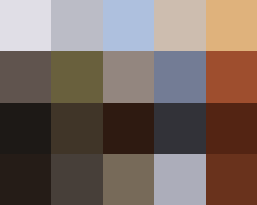 Palette grid for Barry Lyndon