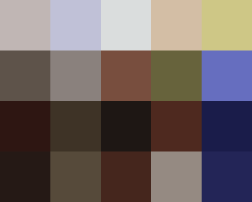 Palette grid for Blue Velvet