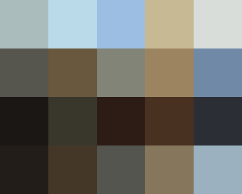 Palette grid for Butch Cassidy And The Sundance Kid