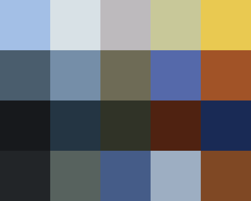 Palette grid for Chungking Express