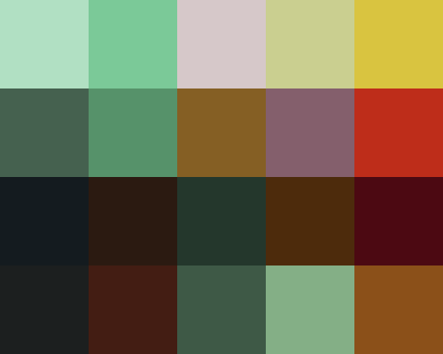 Palette grid for Dead Talents Society