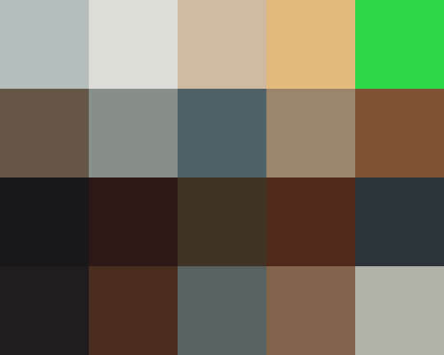 Palette grid for Dream Scenario