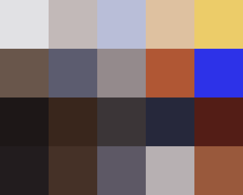 Palette grid for E.T. The Extra-Terrestrial